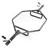 VEVOR Trap Bar Hex Bar, 2-Inch Hex Barbell, 800 LBS Capacity Shrug Bars with Knurled Grips, Weightlifting and Strength Training Equipment, Home Gym for Squats, Deadlifts, Shoulder Presses (Black)