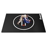 FBSPORT Wrestling Mat for Home 6.6'x10', Black Jiu Jitsu Mat for MMA Judo