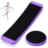 Motionchic 2 Pcs Skate Spinner for Ballet Dancers Training Board, Purple