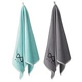 INFICRIME 2 Pack Microfiber Gym Towels, 380 GSM 15"x31" Bigger Size Super Soft Quick-Drying Towels for Workout, Yoga, Fitness, Sports, Sweat Absorbent & Lightweight