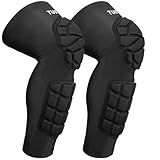 TIAXU TIAXU Padded Knee & Shin Guards Calf Pads Protector Compression Leg Sleeve Knee Brace for Football Basketball Volleyball Soccer Baseball for Youth Adult (1 Pair)