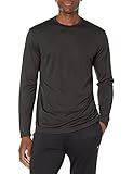 Amazon Essentials Long Sleeve Shirt for Men, Performance Tech, X-Large, Black