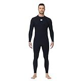 AnParc Men's 3mm Neoprene Full Wetsuit, Black, Water Repellent Mesh Skin Front Chest, Super Elastic Underarm Sleeve and Crotch, UPF 50+ Sun Protection, Front Zip for Surfing Snorkeling Diving Swimming
