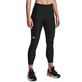 Under Armour Women's Tech High Rise Ankle Leggings with Pockets, for Workout, Gym, and Yoga, Black/White, Small