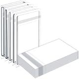 AmazingSpark 300 Pcs Resealable Team Bags for Trading Cards Holders 35-130pt, Fit Card Sleeves Sports Slabs Sleeves Plastic Collectible Slabs Protection