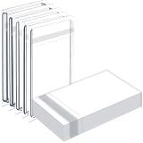 AmazingSpark 300 Pcs Resealable Team Bags for Trading Cards Holders 35-130pt, Fit Card Sleeves Sports Slabs Sleeves Plastic Collectible Slabs Protection