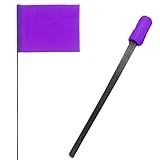 PERFECTFLY Purple 4x5 Inch Marker Flags, 100 Pack | Boundary, Dog Training, Invisible Fence, Yard/Lawn/Survey/Landscape/Sprinkler Flags