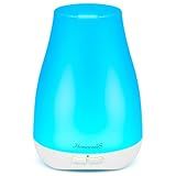 Homeweeks Diffusers, 100ml Colorful Essential Oil Diffuser with Adjustable Mist Mode, Auto Off Aroma for Bedroom/Office/Trip (100 ML 1 Pack)