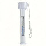 Pool Thermometer Floating, Water Temperature Thermometer with String, Large Size Easy Read & Shatter Resistant Pool Accessories for Outdoor & Indoor Swimming Pools, Spas, Hot Tubs & Aquariums.(White)