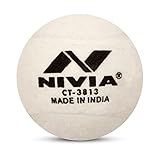 Nivia Heavy Tennis Ball Cricket Ball, White (6-Pack)