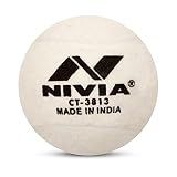 Nivia Heavy Tennis Ball Cricket Ball, White (6-Pack)
