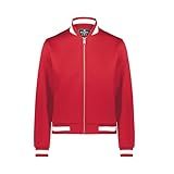Holloway Women's V-Street Full Zip Jacket, Scarlet/White