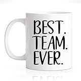 RZHV Best Team Definition 11 Oz White Novelty Mug, Funny Ceramic Mug, Best Team for Teammate Mentor Boss, Thank You for Leaders, Farewell for Tutor Supervisor, Boss Day Gifts