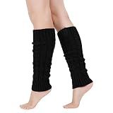 Junely Leg Warmers 80s Goth Leg Warmer Knit Legwarmers Black