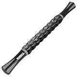 MZDXJ Muscle Roller Massage Roller Stick- Deep Tissue Fascia Blaster for Myofascial Pain Relief, Lymphatic Drainage & Body Sculpting, Handheld Physical Therapy & Recovery Tool (Gray Black-)
