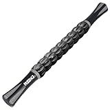 MZDXJ Muscle Roller Massage Roller Stick- Deep Tissue Fascia Blaster for Myofascial Pain Relief, Lymphatic Drainage & Body Sculpting, Handheld Physical Therapy & Recovery Tool (Gray black-18 inch)