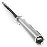 7FT Powerlifting Deadlift Bar Olympic Barbell 45lb Barbell 2INCH 1500lbs Capacity Olympic Bar with Moderate Knurling For Power Weightlifting Squats Deadlifts Black