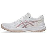 ASICS Women's Upcourt 6 Volleyball Shoes, 8.5, White/MORGANITE