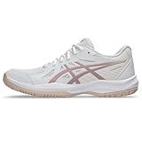 ASICS Women's Upcourt 6 Volleyball Shoes, 8.5, White/MORGANITE