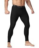 Runhit Jiu Jitsu Rash Guard Men BJJ Compression Pants MMA No Gi Grappling Spats Leggings Wrestling Martial Arts Tights Base Layer Black L