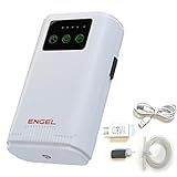 ENGEL Ultra Quiet Lithium-Ion USB Rechargeable Live Bait Aerator Pump & Bubbler with Universal Clip fits Most Bait Buckets (White)