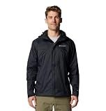 Columbia Men's Watertight II Waterproof Rain Jacket, Black, Large