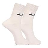 Skyhi Cricket White Socks, Pure Cotton Double Cushioned Breathable for Bowling and Batting for Men Women and Boys, White