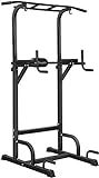 BangTong&Li Power Tower, Pull Up Bar Dip Station/Stand for Home Gym Strength Training Workout Equipment (Black)