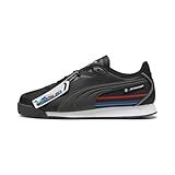 PUMA Men's BMW Motorsport Roma Shoes Sneaker, Black-Pop Red AH25, 10.5