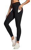 Ewedoos Leggings with Pockets for Women High Waisted Athletic Workout Compression Leggings Tummy Control Yoga Pants Women Black