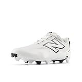 New Balance Men's BurnX5 Lacrosse Shoe, White/Black/Grey, 11.5 M