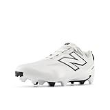 New Balance Men's BurnX5 Lacrosse Shoe, White/Black/Grey, 11.5 M