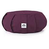 Waterglider International Zafu Meditation Cushion - Eclipse line - Removable Cover and Buckwheat Fill (Plum)