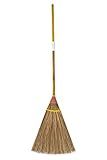 Natural Coconut Leaf Broom - 61 Inch, Multi-Surface Outdoor Broom - Sweeps Snow & Wet Leaves - Sturdy Bamboo Handle - Asian Heavy Duty