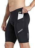 baleaf Men's Bike Shorts 3D Padded Cycling Road Biking Bicycle Riding Clothes Pockets UPF 50+ MTB Accessories Tights Black L