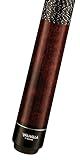 Viking Valhalla 100 Series Pool Cue, Power Rings Performance Pool Stick for Home Pool Table Play, 2 Piece 58 Inch Pool Cue with Resin Ferrule, Stainless Steel Pin VA120 (19oz, Mahogany)