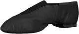 Bloch Dance Jazz Women Shoes, Super Jazz Leather with Strong Elastic Slip, High Durability, Neoprene stretch satin, Rubber Split Sole Leather, Flexibility, Spectators, Clogging, Step Dancing (Black, Size:6)
