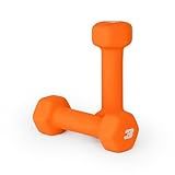 CAP Barbell Neoprene Dumbbell Weights, 3 lb Pair, Spiced Orange