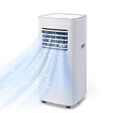 Coolblus Portable Air Conditioners, 8400 BTU air conditioner Cools Up to 350 Sq.Ft, 3 in 1 Portable AC with Remote, 24H Timer, Sleep Mode, Window Kit & Filter Brush, No Wall Required