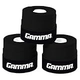GAMMA Sports Supreme Overgrip for Tennis, Pickleball, Squash, Badminton, and Racquetball Racquets, 3 Count (Pack of 1), Black