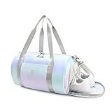 STELLE Girls Dance Bag Gift for Kids Gym Sports Duffle Bags with Shoe Compartment Weekender Travel Luggage Waterproof Ballet Gymnastics Cheer(LM1,F)