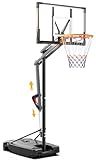 Basketball Hoop Outdoor, 8.5ft Height Adjustable Portable Hoops & Goals with HDPE Backboard and Wheels for Kids/Teens/Adults Backyard, Outdoor, Driveway