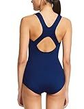 BALEAF Women's One Piece Bathing Suit Conservative Athletic Racerback One Piece Training Swimsuit Swimwear Navy 40 X-Large