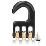 ZAWELIYO Aluminium Alloy Windsurfing Pulley Hook Windsurf Rigging Pulley Hook with 3 Wheels Windsurfing Hardware Accessories7x4x1.5cm