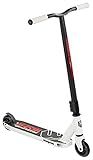 Mongoose Rise 100 Freestyle Stunt Trick Scooter, Lightweight Alloy Deck & Heavy-Duty Frame Up to 220 lbs., Bike-Style Grip, High Impact 100mm Wheels, White/Red