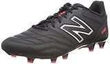 New Balance mens 442 V2 Team Fg Soccer Shoe, Black/White, 13.5 Wide US