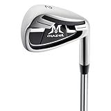 MAZEL Golf Individual Iron 1,2,3,4,5,6,7,8,9, Golf Iron with Steel Shafts for Right Handed Golfers (Stainless Steel,Black Silver, 2 Iron, Stiff, Right)