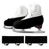 IFOYO Ice Skate Boot Covers for Figure Skats, Easy-on Easy-Off Ice Skating Accessories for Figure, Speed and Recreational Skating, Washable Skatings Covers for Youth and Adults, Black, L (1 Pair)