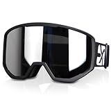 EXP VISION Ski/Snowboard Goggles for Men Women, OTG Snow Goggles Anti Fog UV Protection