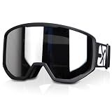 Ski & Snowboard Goggles Men Women, Over-Glasses Interchangeable Foam